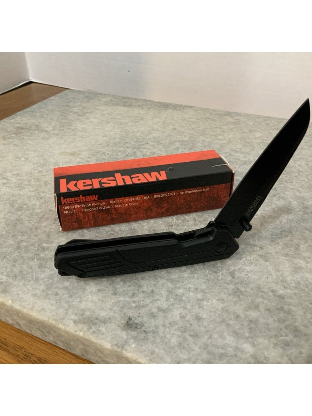 Kershaw Fiber Linerlock Assisted Folding Knife 3" Stainless Blade Nylon Handle